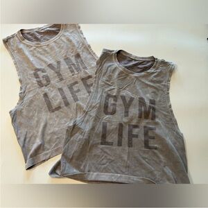 NWOT Spiritual Gangster Gray Sleeveless Crop Muscle Tee Size XS/S